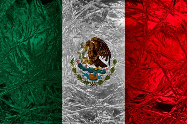 Drapeau Mexique Avec Effet Glace — Photo