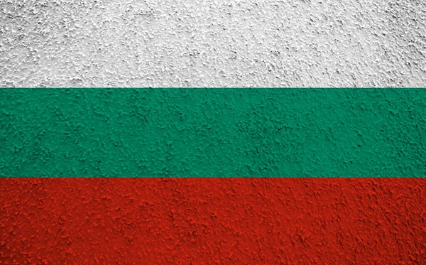 Wandhintergrund Der Dekorativen Bunten Flagge Von Bulgarien — Stockfoto