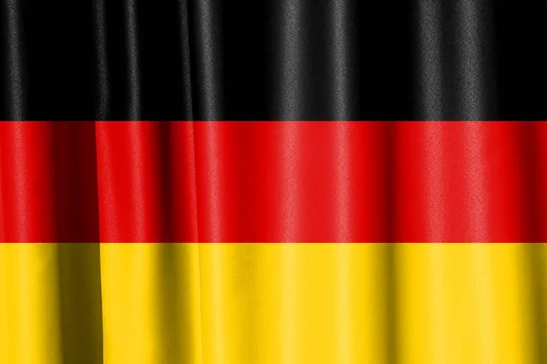 Deutschland Fahne Auf Schwenkendem Stoff — Stockfoto