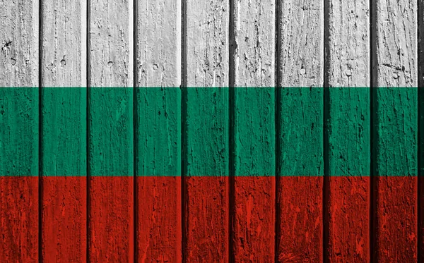 Bandera Bulgaria Sobre Tablas Madera — Foto de Stock