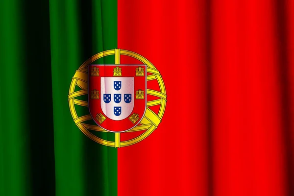古い生地にポルトガルの国旗 — ストック写真