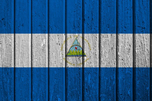 Nicaraguas Flagga Träskivor — Stockfoto