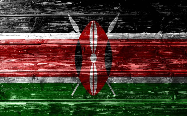 Flag Kenya Wooden Boards — Stock Photo, Image