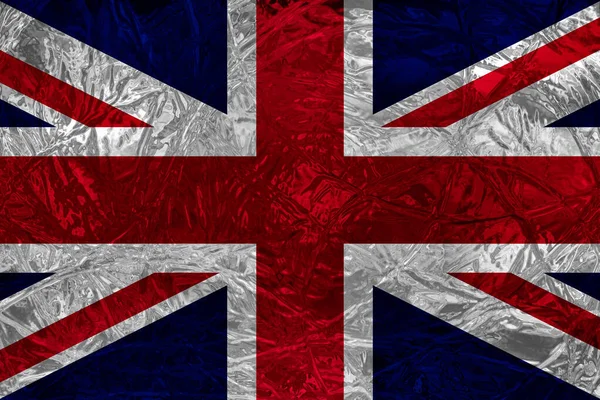 Σημαία Μεγάλης Βρετανίας Επίδραση Πάγου — Φωτογραφία Αρχείου
