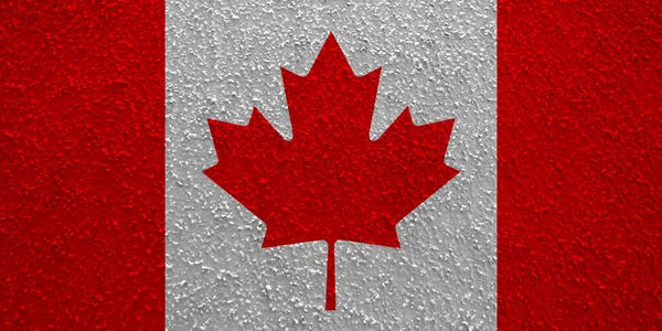 Bandera Canadá Pared Arrugada — Foto de Stock