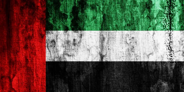 Прапор Єднаних Арабських Еміратів Старій Тканині — стокове фото