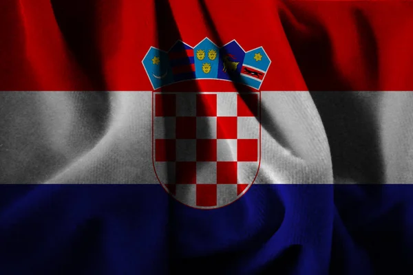 ベルベットの上のクロアチアの旗 — ストック写真
