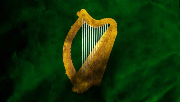 Flagge Der Region Leinster Irland Auf Altem Stoff — Stockfoto