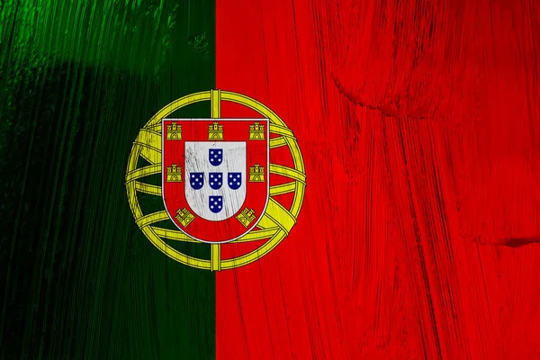 Bandera Portugal Con Efecto Rayado —  Fotos de Stock