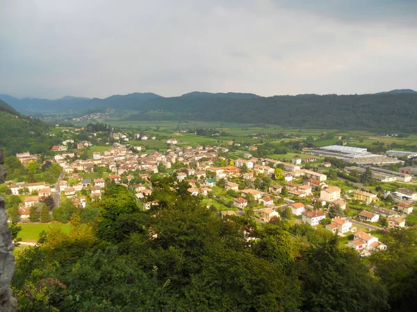 Vista Cison Valmarino Treviso Itália — Fotografia de Stock