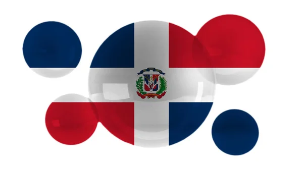 Dominican Republic Flag Bubbles Illustration — Stock Photo, Image
