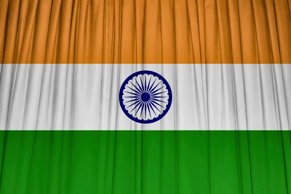 Tejido Ondulado Con Bandera India —  Fotos de Stock