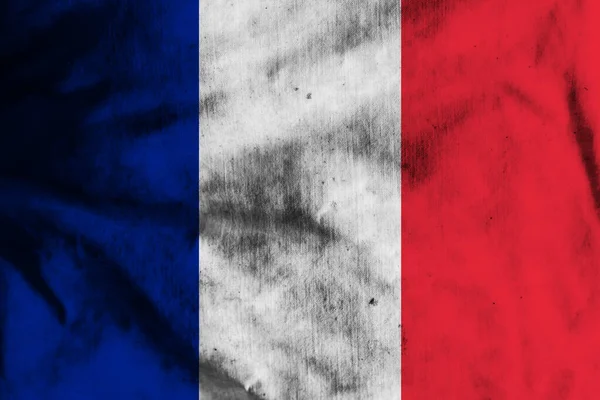 Flag France Old Fabric — Stock Photo, Image