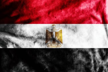 Eski kumaş üzerinde Mısır bayrağı