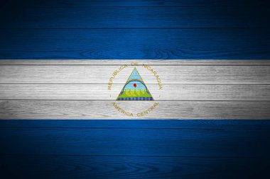Tahta tahtalarda Nikaragua bayrağı 