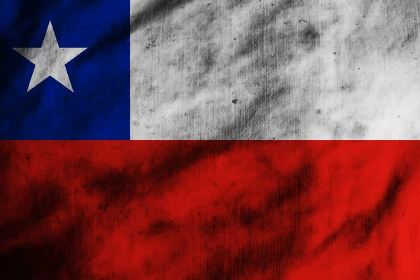 Флаг Чили Старой Ткани — стоковое фото
