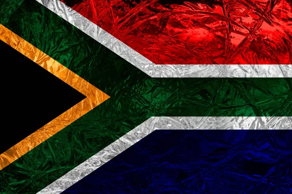 Bandera Sudáfrica Con Efecto Hielo — Foto de Stock