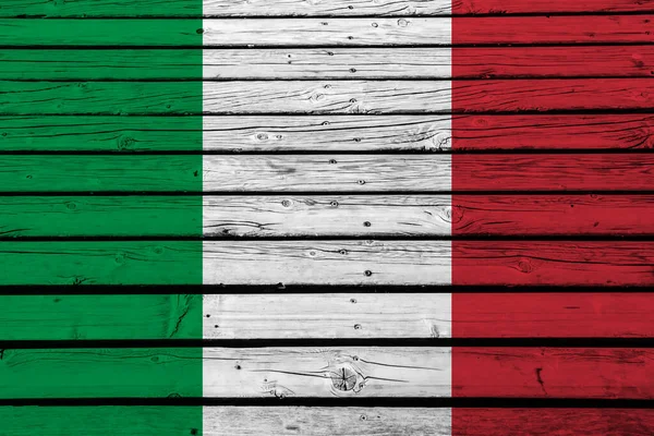 Italiens Flagga Träskivor — Stockfoto