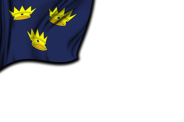 Vlag Van Munster Met Witte Achtergrond Regio Ierland — Stockfoto