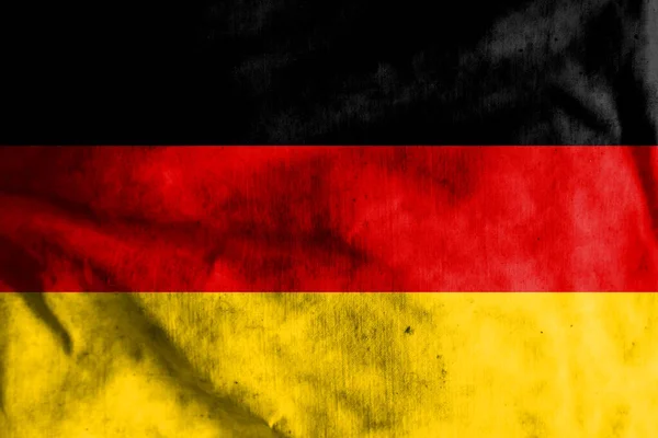 Németország Zászló Régi Szöveten — Stock Fotó