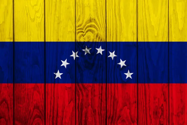 Venezuelas Flagga Träskivor — Stockfoto