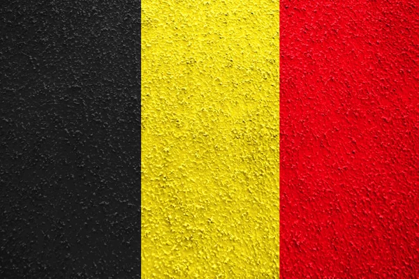 Bandera Bélgica Textura Pared — Foto de Stock