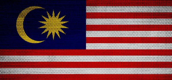 Textile Background Decorative Colorful Flag Malaysia — Stock Photo, Image