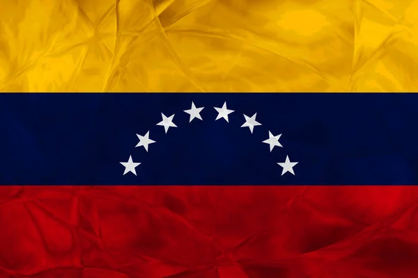 Флаг Венесуэлы Металлическими Отражениями — стоковое фото