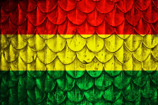 ボリビアの装飾的なカラフルな旗のタイル屋根の背景 — ストック写真