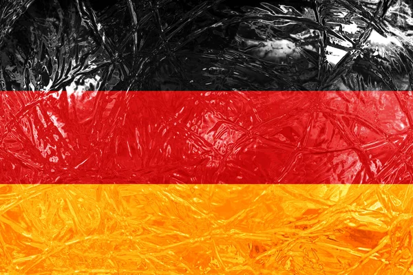 Zászló Németország Jég Hatása — Stock Fotó