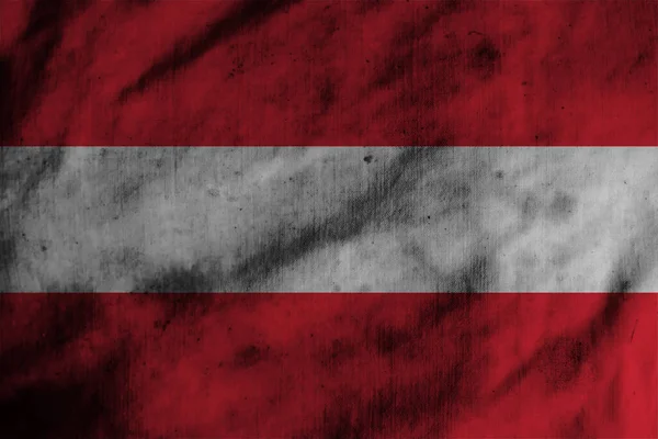 Vlag Van Oostenrijk Een Oude Stof — Stockfoto