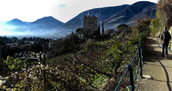Прогулянка Горах Мерано Больцано Італія — стокове фото