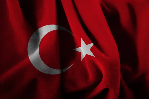 Bandeira Turquia Veludo — Fotografia de Stock