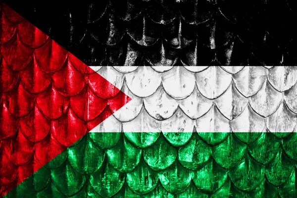 Tegola Sfondo Del Tetto Della Bandiera Decorativa Colorata Della Palestina — Foto Stock