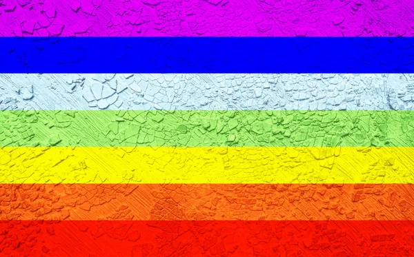 Peace Rainbow Flag Wall Texture — Stock Photo, Image