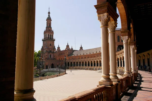 Plaza España Agosto 2016 Sevilla España — Foto de Stock