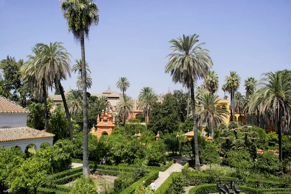 Veri Giardini Alcazar Siviglia Agosto 2016 Siviglia Spagna — Foto Stock