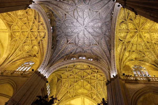 Interior Catedral Sevilha Agosto 2016 Sevilha Espanha — Fotografia de Stock