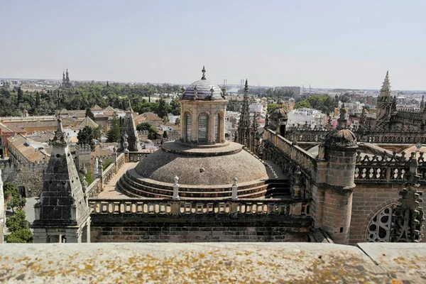 Bovenaanzicht Kathedraal Van Sevilla Augustus 2016 Sevilla Spanje — Stockfoto