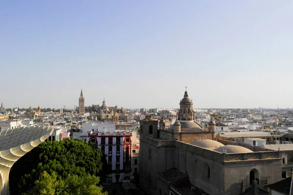 Vista Desde Metropol Parasol Iglesia Colegiata Del Divino Salvador Sevilla —  Fotos de Stock