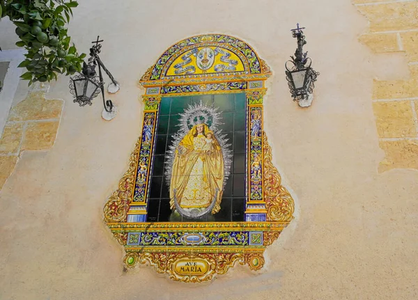Religious Representation Maria Del Rosario Hermandad Blessed Our Lady Las — Stock Photo, Image