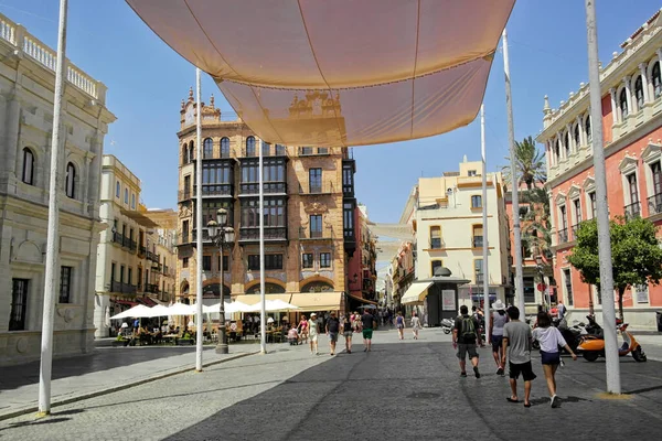 Praça Palácios Sevilha Agosto 2016 Sevilha Andaluzia Espanha — Fotografia de Stock