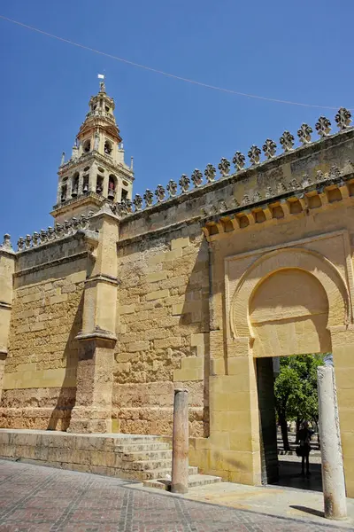 コルドバ大聖堂の壁と入り口のドア 2016年8月13日アンダルシア州コルドバ スペイン — ストック写真