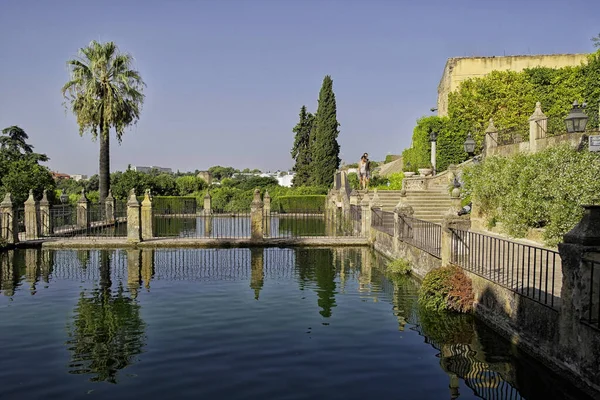 Κήποι Του Alcazar Los Reyes Cristianos Στην Κόρδοβα Αυγούστου 2016 — Φωτογραφία Αρχείου