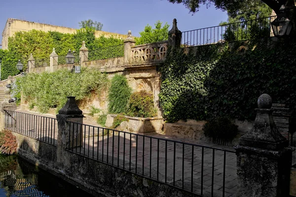 Jardins Alcazar Los Reyes Cristianos Cordoue Espagne Andalousie — Photo