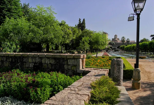 Parque Alcazar Los Reyes Cristianos Córdoba Espanha Andaluzia — Fotografia de Stock