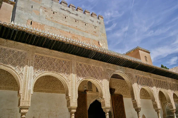 Vista Palácio Nazaries Alhambra Granada Agosto 2016 Granada Andaluzia Espanha — Fotografia de Stock