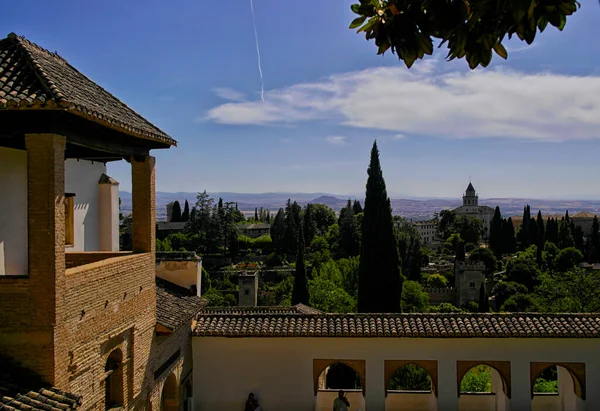Dächer Des Generalife Palastes Der Alhambra Von Granada August 2016 — Stockfoto