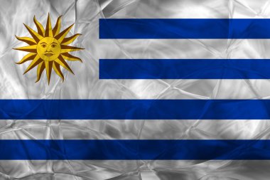 Yansıma efektli Uruguay bayrağı