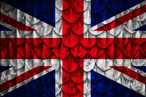 Flagge Großbritanniens Mit Waage — Stockfoto